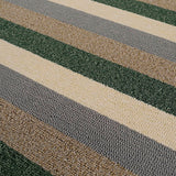 Alfombra California Verde y Cafe 150x100cm Rectangular Suave para Sala De Estar de Lineas