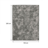 Alfombra Laurel Gris 200x150cm Rectangular Suave para Sala De Estar Fondo Entero
