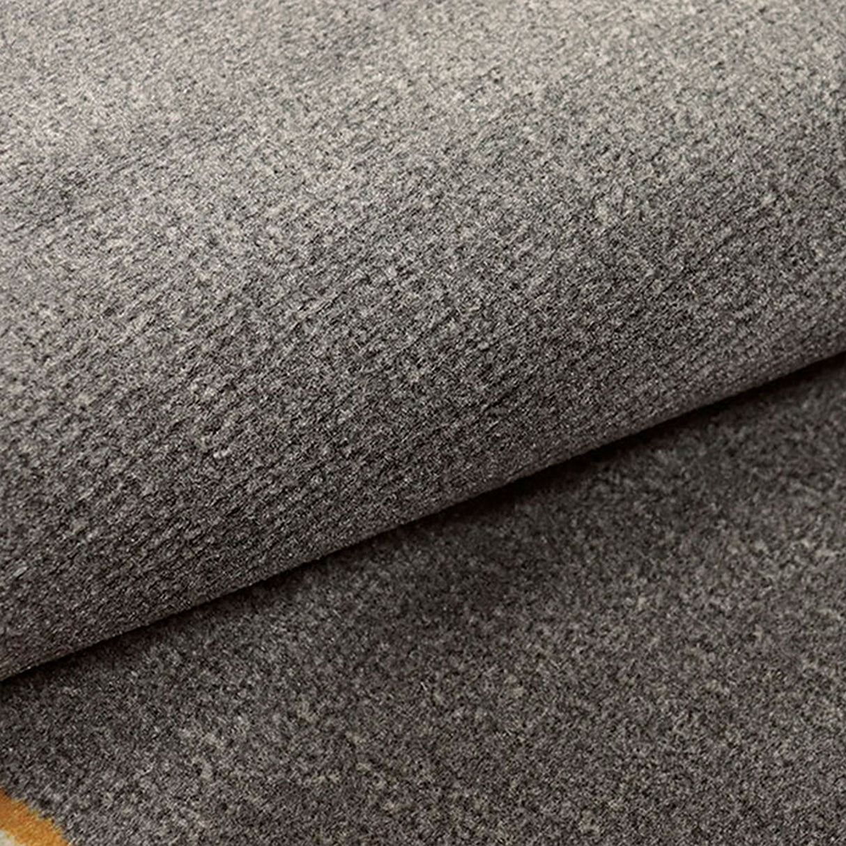 Alfombra Oregon Gris Oscuro y Amarillo 150x100cm Rectangular Suave para Dormitorio de Rectangulos
