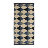 Alfombra Oregon Azul y Negro 100x50cm Rectangular Suave para Banho de Rombos
