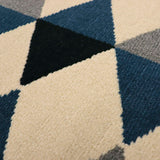 Alfombra Oregon Azul y Negro 100x50cm Rectangular Suave para Banho de Rombos