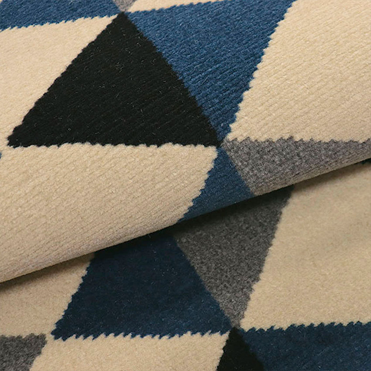 Alfombra Oregon Azul y Negro 150x100cm Rectangular Suave para Banho de Rombos