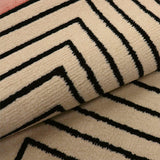 Alfombra Oregon Beige y Negro Germany 200x150cm Rectangular Suave para Dormitorio de Lineas