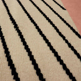 Alfombra Oregon Beige y Negro Germany 200x150cm Rectangular Suave para Dormitorio de Lineas