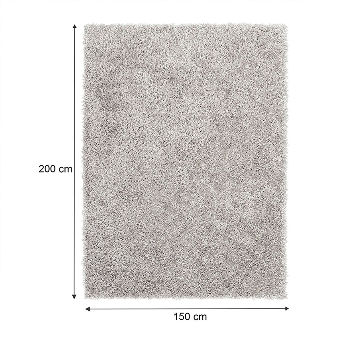 Alfombra Hawaii Gris 200x150cm Rectangular Suave para Sala De Estar Fondo Entero
