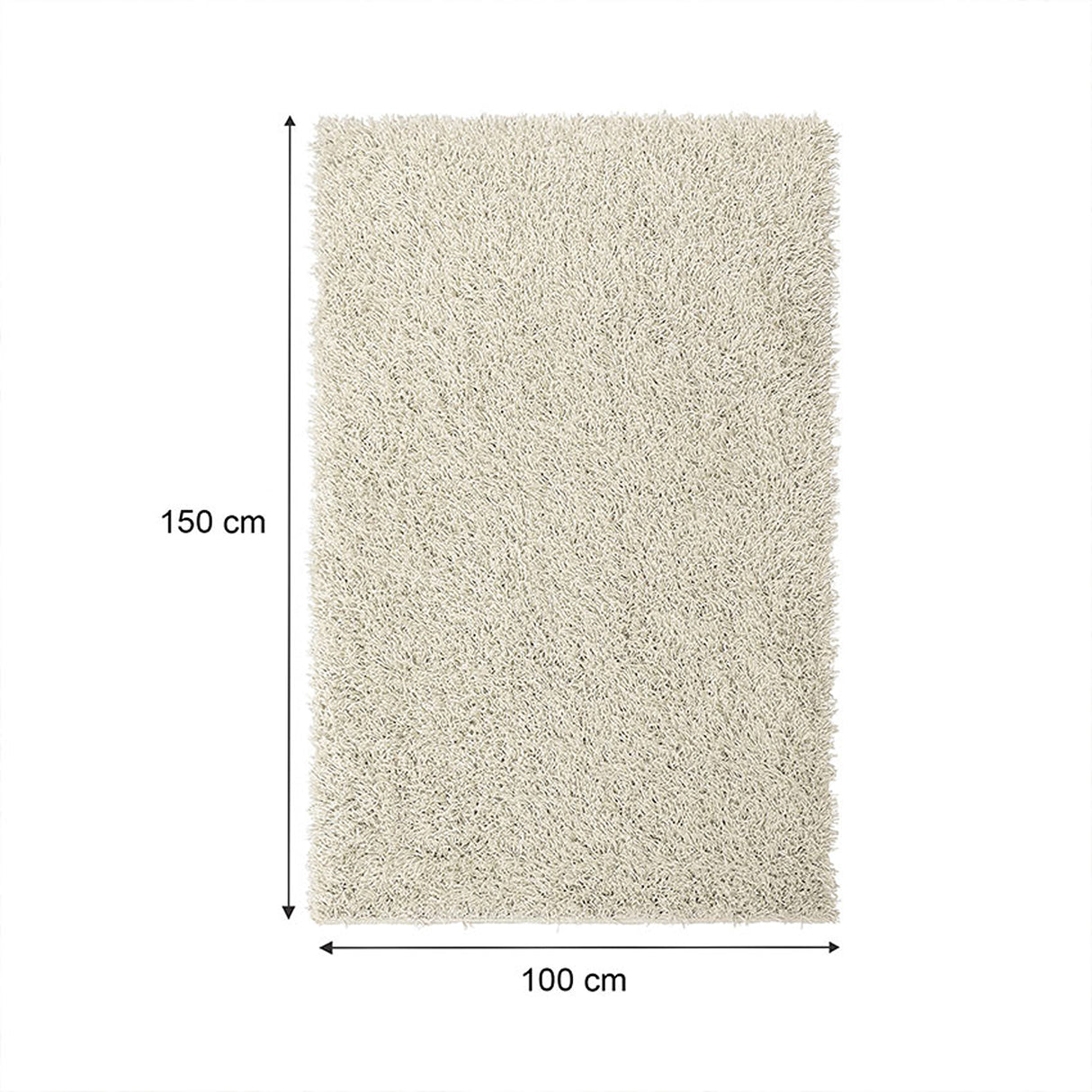 Alfombra Hawaii Blanco Crema 150x100cm Rectangular Suave para Sala De Estar Fondo Entero