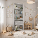 Biblioteca Paris Blanco 56.4x165.3cm con Cinco Entrepaños