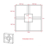 Estante Gracia Blanco 90x90cm con Cinco Entrepaños