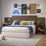 Cabecero Ajustable Aurora Marrón 230x107cm Para Cama Doble