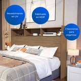 Cabecera Texas Marrón 145x121cm Para Cama Doble