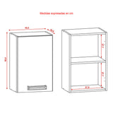 Cocina Modular Canna Café y Blanco 120X144.5cm sin Mesón y sin Pozuelo
