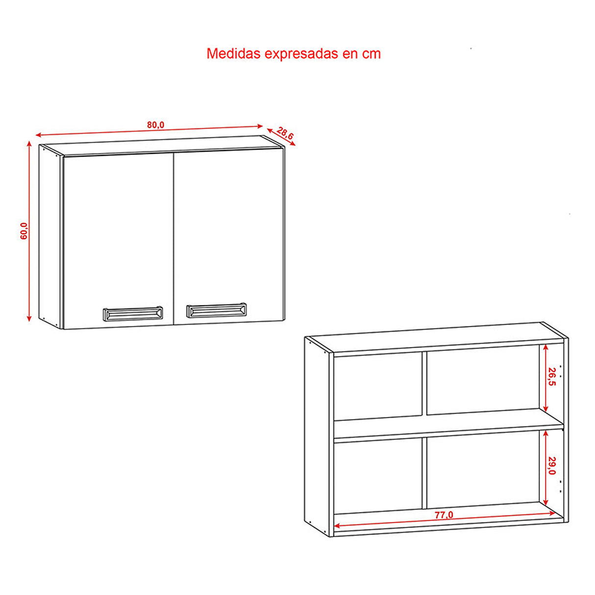 Cocina Modular Canna Café y Blanco 120X144.5cm sin Mesón y sin Pozuelo