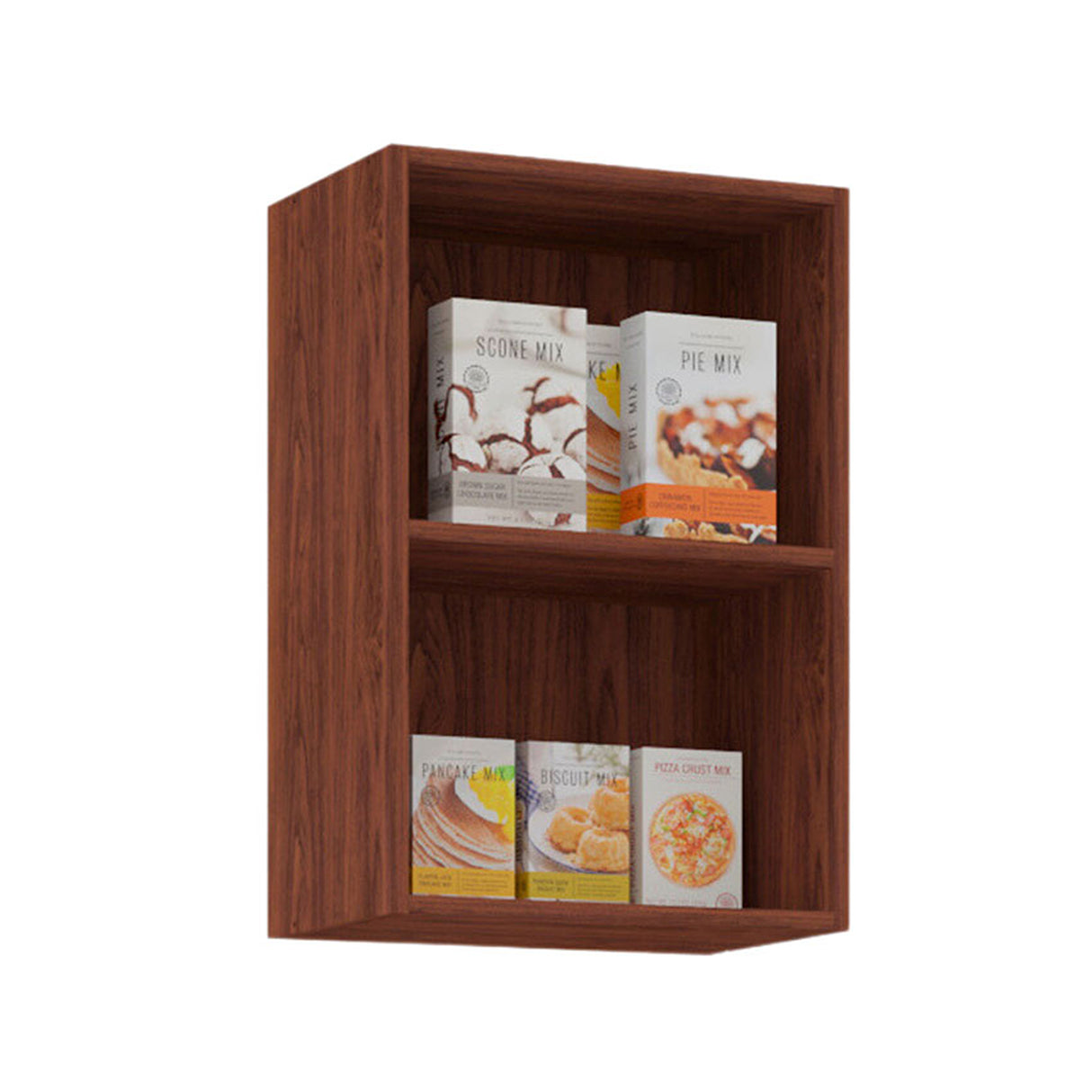Cocina Modular Canna Café y Blanco 120X144.5cm sin Mesón y sin Pozuelo