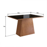 Comedor Toledo Almendra 120x78cm Cuadrado de Cuatro Puestos con Cuatro Sillas