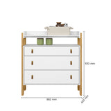 Cómoda Fantasia Blanco 88.2x93cm de Tres Hileras con Tres Cajones