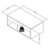 Mueble para Lavamanos Nepal Humo 80x30.3cm Individual Flotante sin Lavamanos