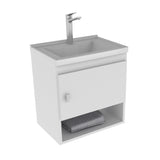 Mueble para Lavamanos Linz Blanco 44.3x45cm Individual Flotante con Lavamanos Integrado
