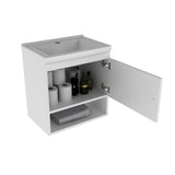 Mueble para Lavamanos Linz Blanco 44.3x45cm Individual Flotante con Lavamanos Integrado