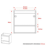 Mueble para Lavamanos Linz Blanco 44.3x45cm Individual Flotante con Lavamanos Integrado