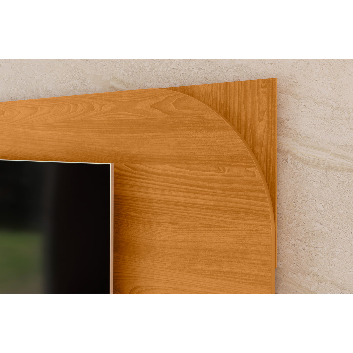 Combo Mueble y Panel de TV Juna Canela 182x98.5cm para TV Hasta 65" Pulgadas con Dos Compartimientos y con Dos Cajones