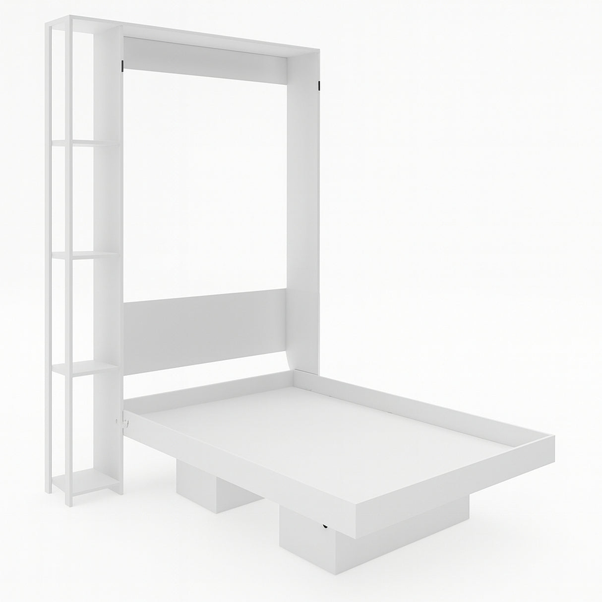 Cama Japón Blanco 90.5x35.5cm para Colchon Sencillo 90 X 190 Cm y con Almacenamiento