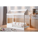 Cama Montessoriana Blanco 90x133cm para Colchon Sencillo 90 X 190 Cm