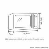 Horno Microondas Haceb Negro 48.5x29.3cm de 25 Litros con 12 Funciones
