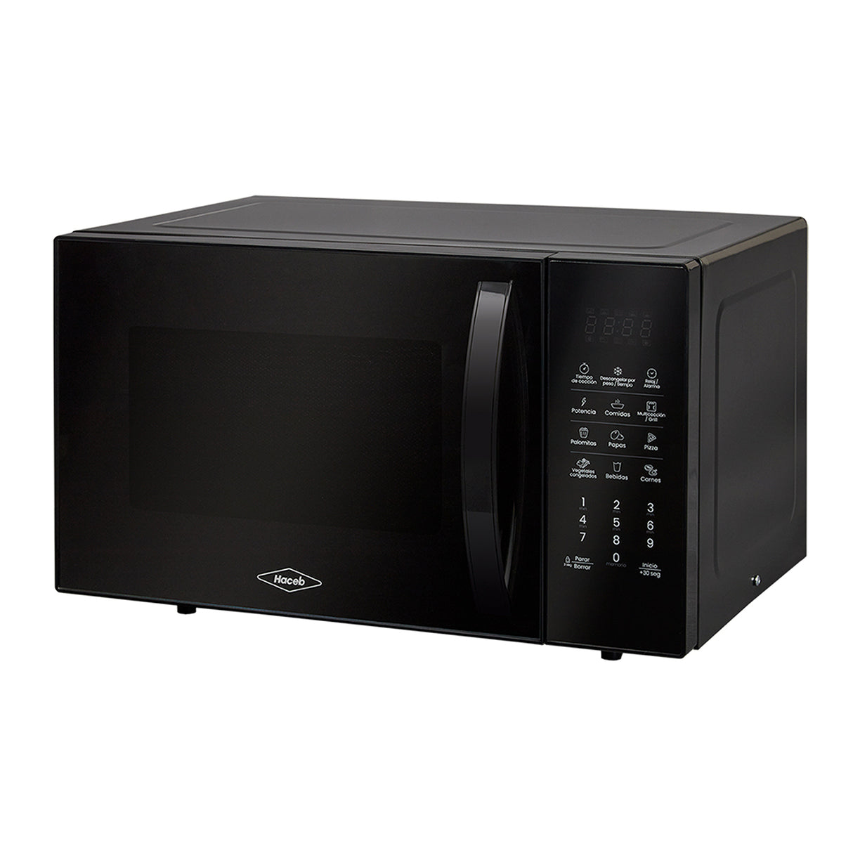 Horno Microondas Haceb Negro 48.5x29.3cm de 25 Litros con 12 Funciones