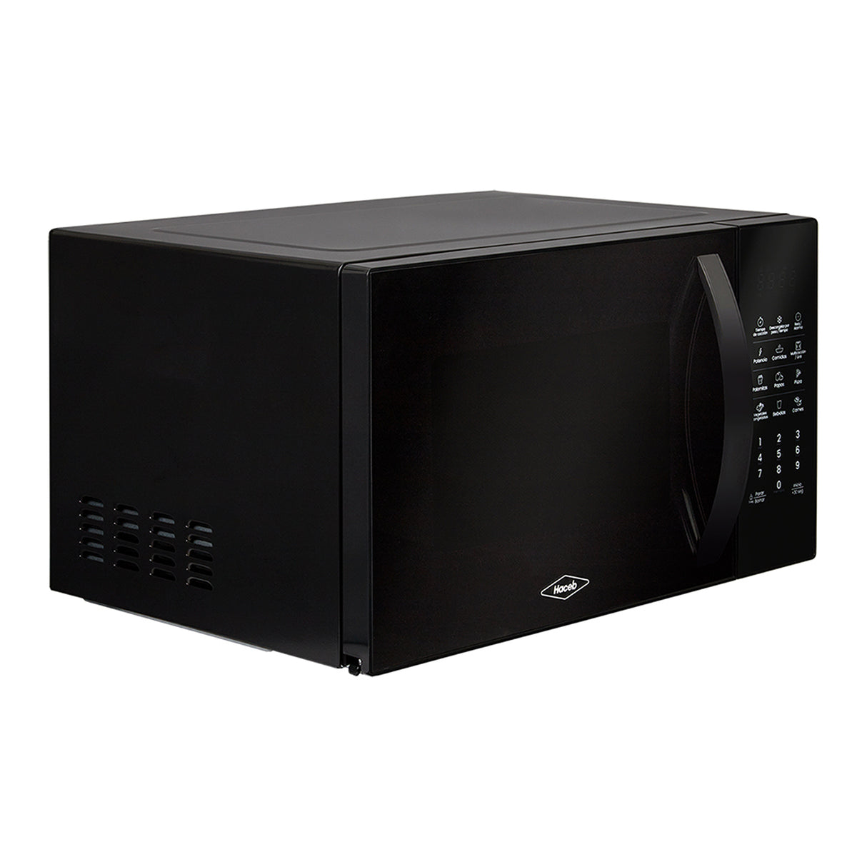 Horno Microondas Haceb Negro 48.5x29.3cm de 25 Litros con 12 Funciones