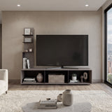 Centro de Entretenimiento Canarias Positano y Wengue 190x161cm para TV Hasta 65" Pulgadas con Tres Compartimientos