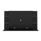 Panel de TV Braga Negro 191x108cm para TV Hasta 55" Pulgadas con Dos Compartimientos