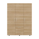 Closet Baru Fresno Europeo 135x180cm con Tres Puertas y con Dos Cajones