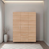 Closet Baru Fresno Europeo 135x180cm con Tres Puertas y con Dos Cajones