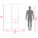 Closet Amalfi Fresno Europeo 140x183cm con Cuatro Puertas y con Un Cajón