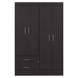 Closet Sarani Wengue 119.8x182cm con Cuatro Puertas y con Dos Cajones