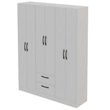 Closet Essence Blanco 135x173cm con Seis Puertas y con Dos Cajones