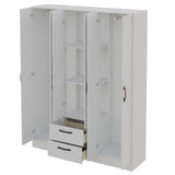 Closet Essence Blanco 135x173cm con Seis Puertas y con Dos Cajones
