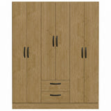 Closet Essence Castaño 135x173cm con Seis Puertas y con Dos Cajones