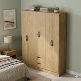 Closet Essence Castaño 135x173cm con Seis Puertas y con Dos Cajones