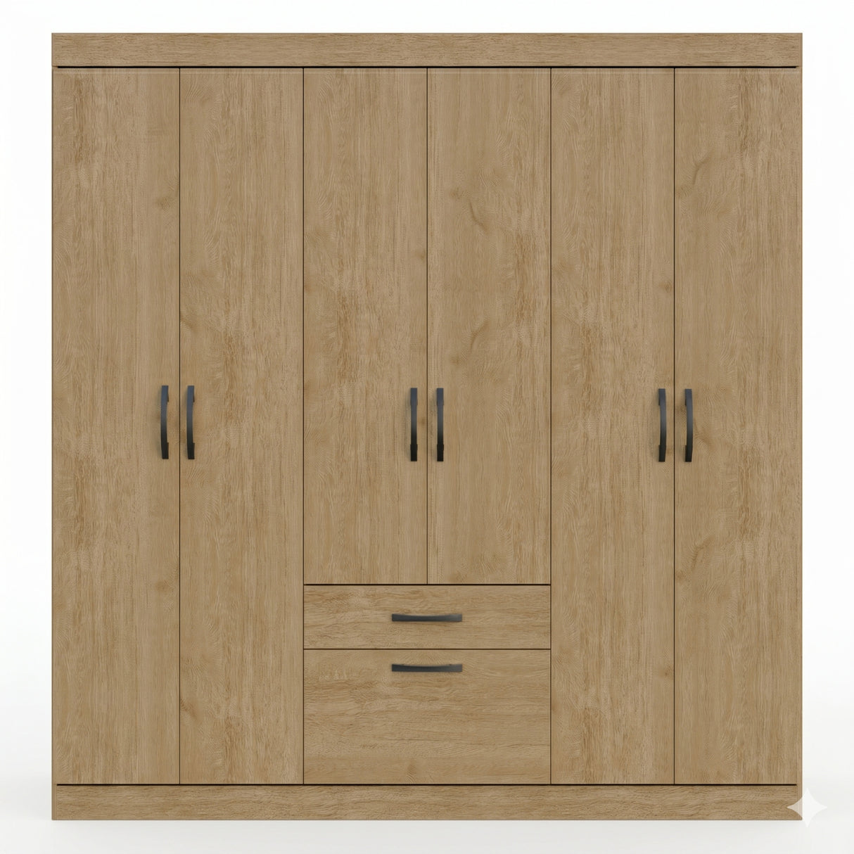 Closet Nova Castaño 181x183cm con Seis Puertas y con Un Cajón