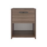 Mesa de Noche Pamplona Avellana 40x48.6cm con Un Cajón y un Compartimiento