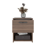 Mesa de Noche Pamplona Avellana 40x48.6cm con Un Cajón y un Compartimiento