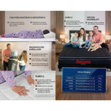 Colchón Enrollado Orthopack Euro U Negro Semidoble 120 X 190 Cm Ortopedico Firmeza Medio con Pillow Sencillo
