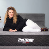 Colchón Enrollado Casatapack Negro y Gris King 200 X 200 Cm Ortopedico Firmeza Firme con Pillow Sencillo