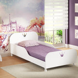 Cama Infantil Real Kids Blanco 97x69cm para colchón Sencillo 90 X 190 Cm con Cabecero y sin Colchon