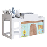 Cama Infantil Blanco 93.2x100.2cm para colchón Sencillo 90 X 190 Cm con Cabecero y sin Colchon