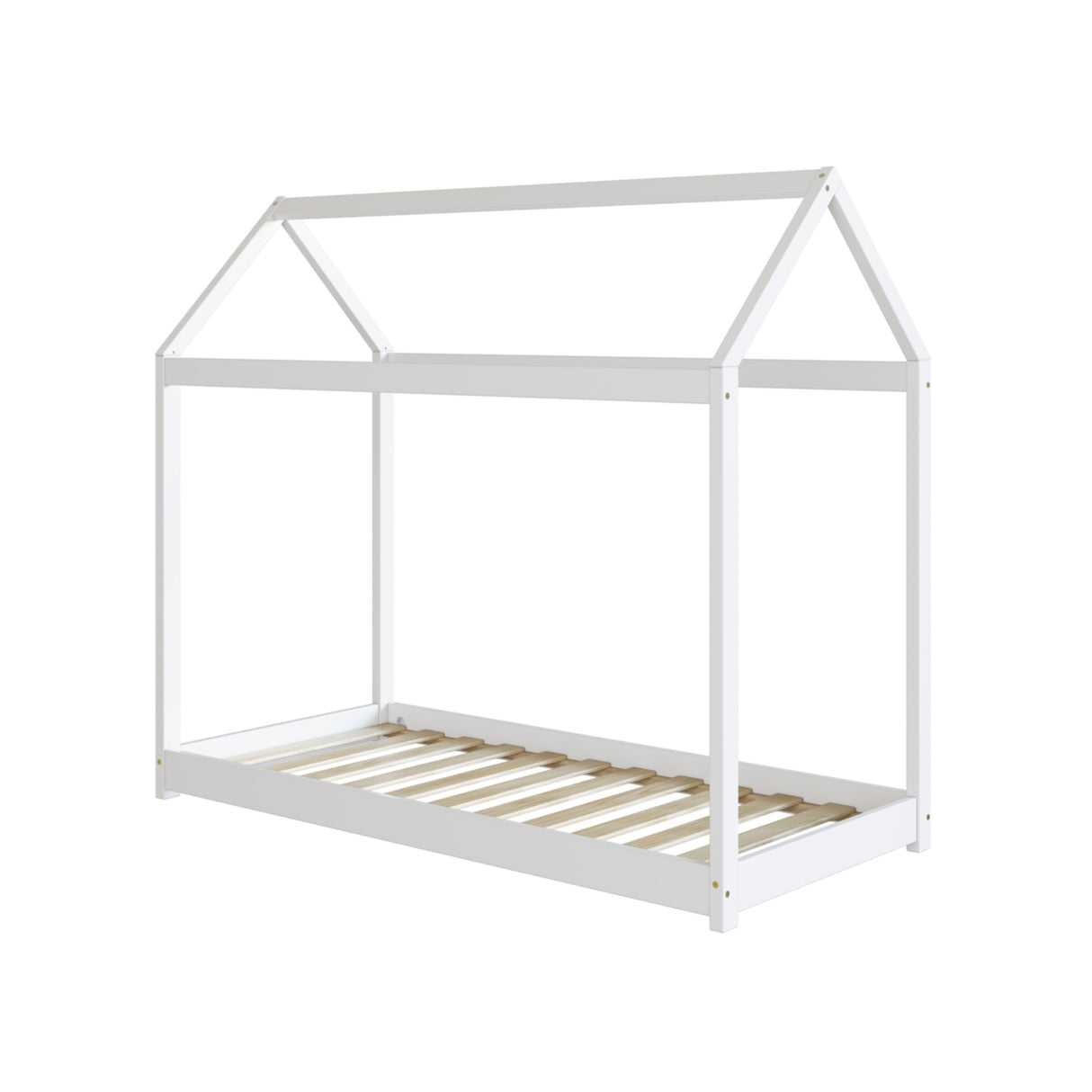 Cama Infantil Montessoriaba Blanco 74.2x137.5cm para colchón Infantil 70 X 130 Cm y sin Colchon