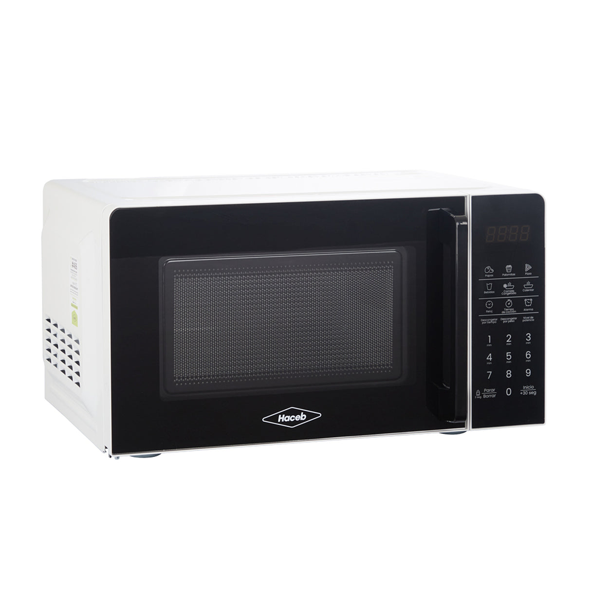 Horno Microondas Haceb Blanco 44.6x20cm de 20 Litros con 12 Funciones Preconfiguradas