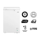 Congelador Kalley Inverter Dual Blanco 54.7x85cm de 99 Litros con Iluminación Interna