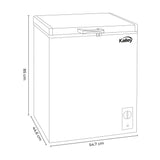 Congelador Kalley Inverter Dual Blanco 54.7x85cm de 99 Litros con Iluminación Interna
